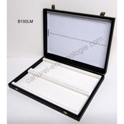 Boite bois pour 100 lames microscopiques