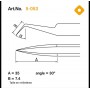 Pince de précision ANGLE 30°, très fine 11 cm