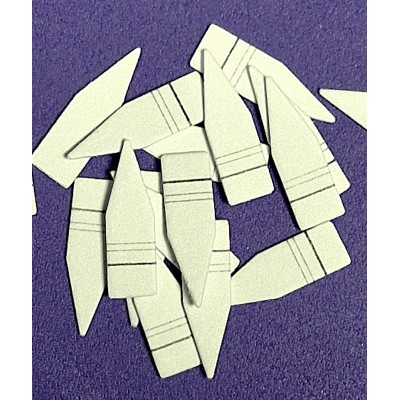 Sachet de 100 paillettes bristol Triangulaires Lignées 11x4