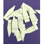 Sachet de 100 paillettes bristol Triangulaires Lignées 11x4