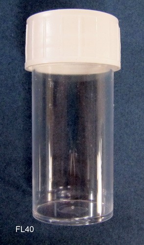Flacon à vis 40ml polystyrène cristal