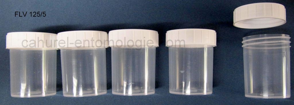 Lot de 5 flacons à vis 125ml