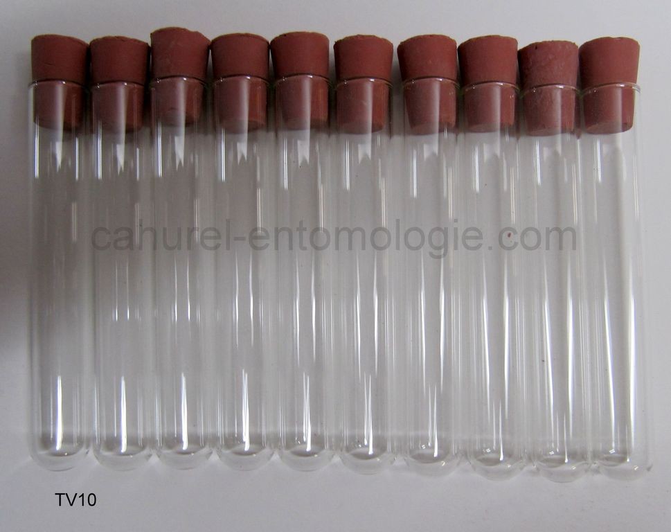 Lot de 10 tubes verre