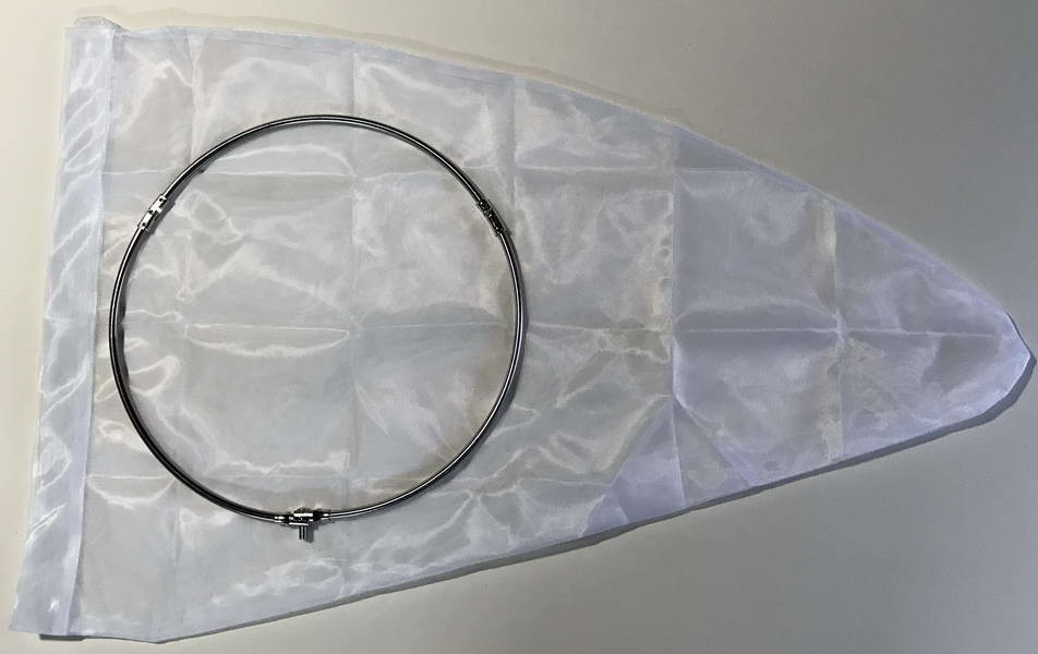 Cercle filet pliable diamètre 35cm filetage 8mm avec poche blanche