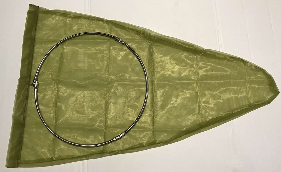 Cercle filet pliable diamètre 35cm filetage 8mm avec poche vert kaki