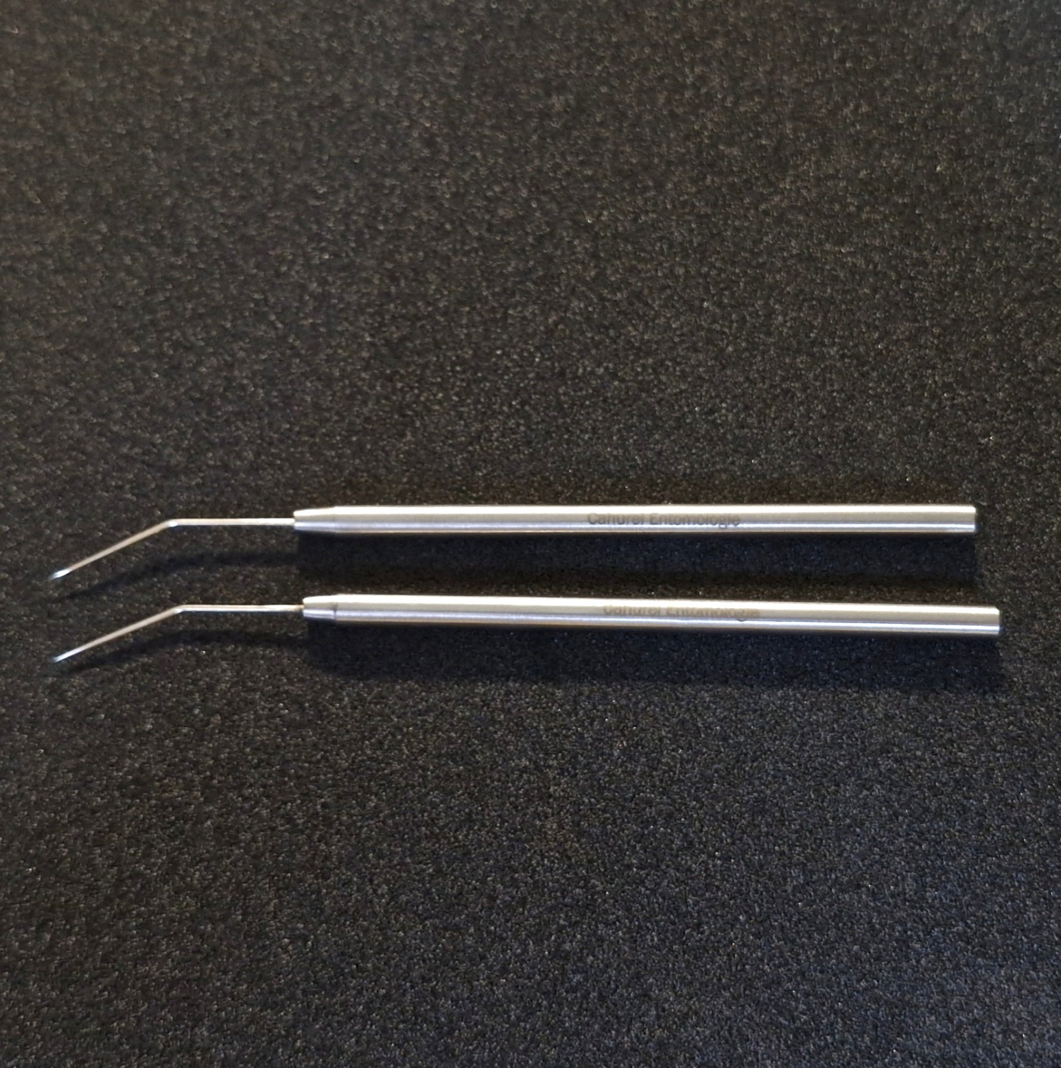 Aiguilles en PAIRE courbe pour étalage montée inox, manche aluminium