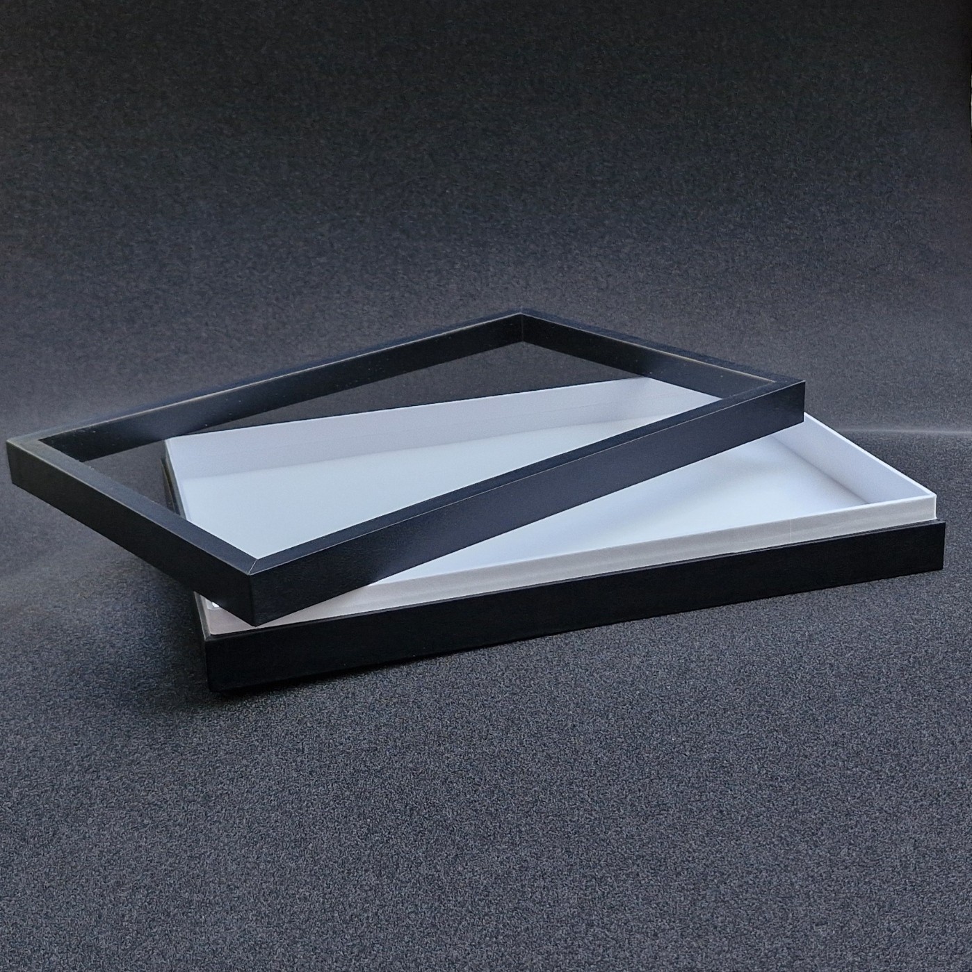Boite noire économique sans émalène à couvercle vitré 39 x 26 x 5,5 cm – Image 3